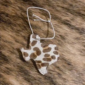 Leather cow hide car freshie !